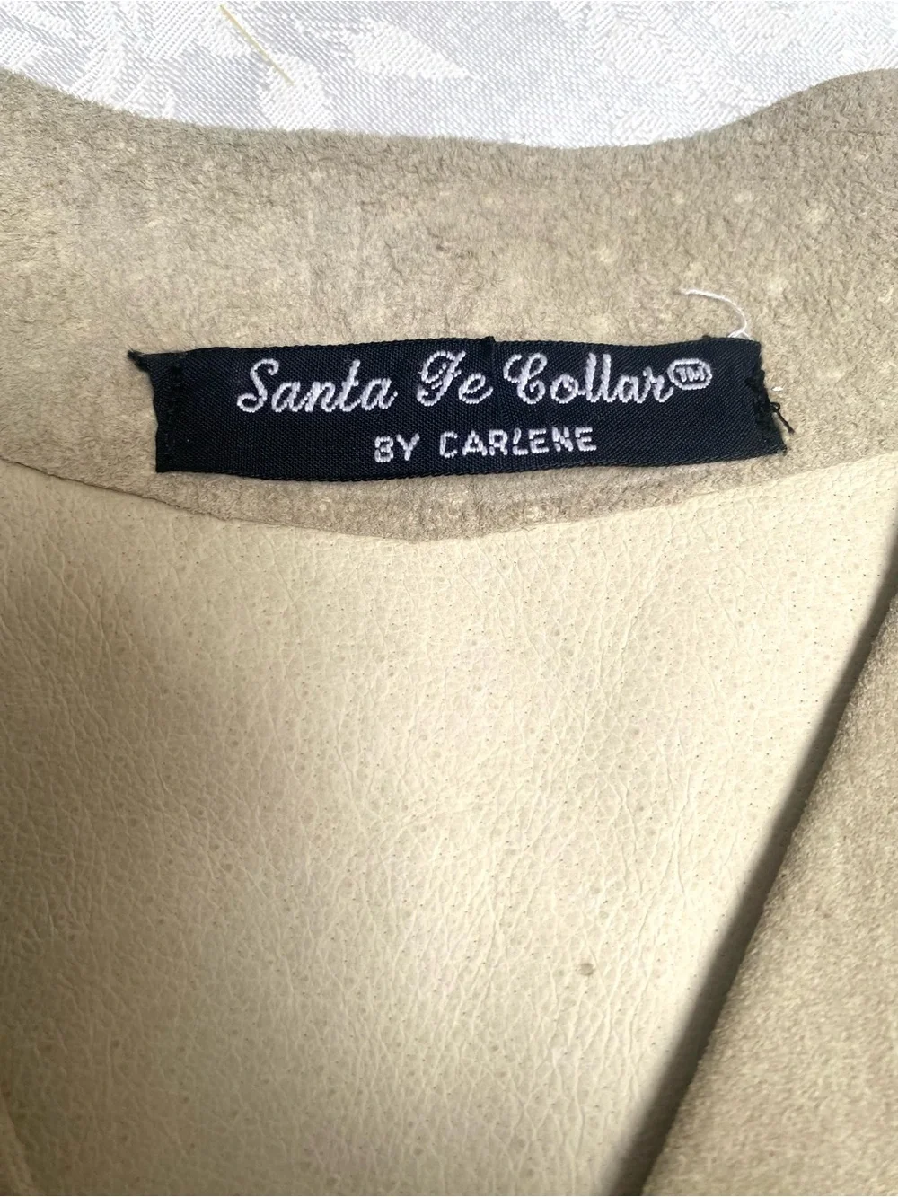 Vintage Santa Fe Collar by Carlene Southwestern Leather Fringe Capelet Concho